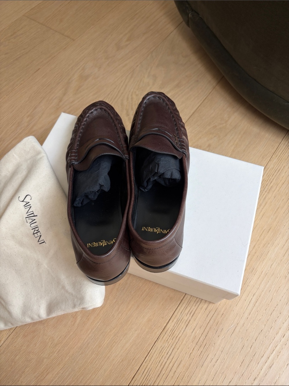 Saint Laurent - PARIS BROWN - LE LOAFER supple in matte leather - 43.5 FR - Picture 6 of 10